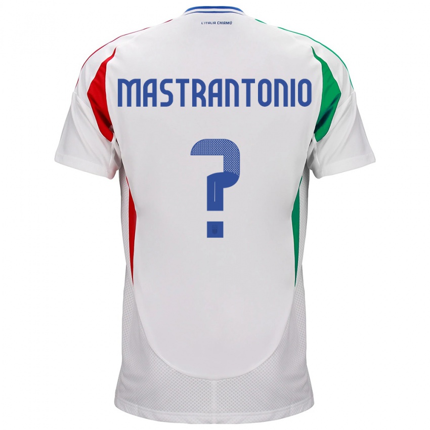Kinderen Italië Davide Mastrantonio #0 Wit Uitshirt Uittenue 24-26 T-Shirt