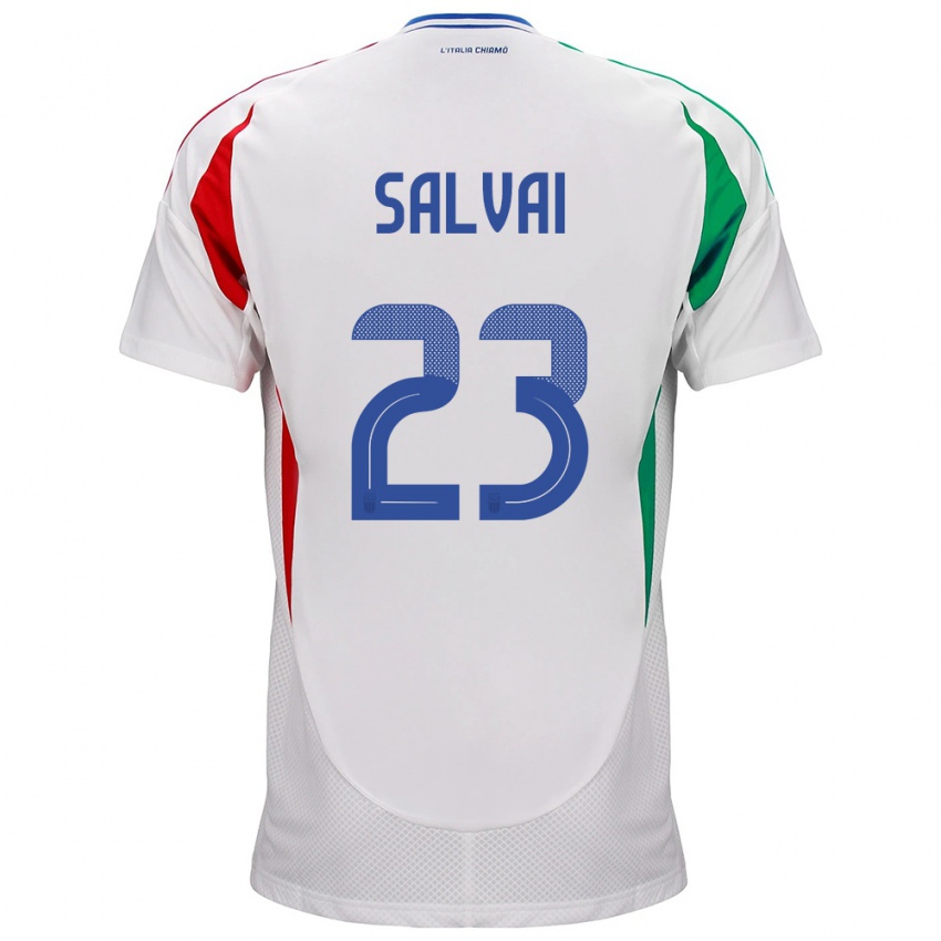 Kinderen Italië Cecilia Salvai #23 Wit Uitshirt Uittenue 24-26 T-Shirt