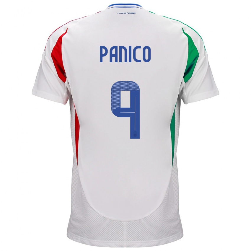 Kinderen Italië Patrizia Panico #9 Wit Uitshirt Uittenue 24-26 T-Shirt