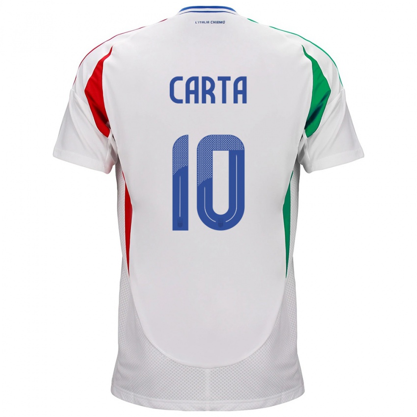 Kinderen Italië Antonella Carta #10 Wit Uitshirt Uittenue 24-26 T-Shirt