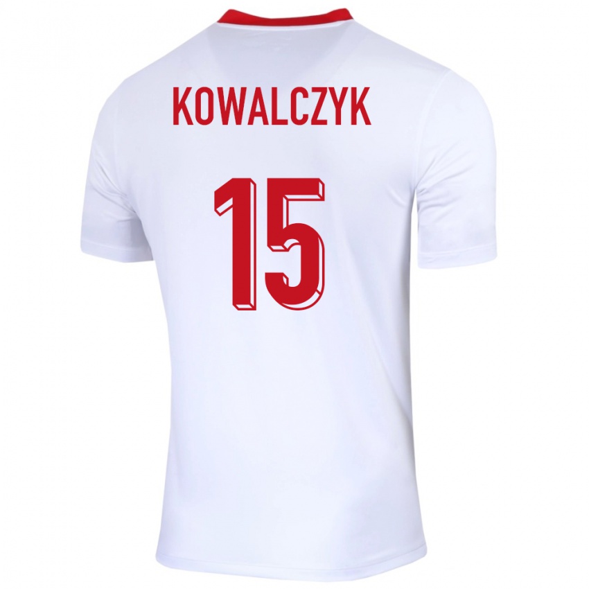 Heren Polen Mateusz Kowalczyk #15 Wit Thuisshirt Thuistenue 24-26 T-Shirt