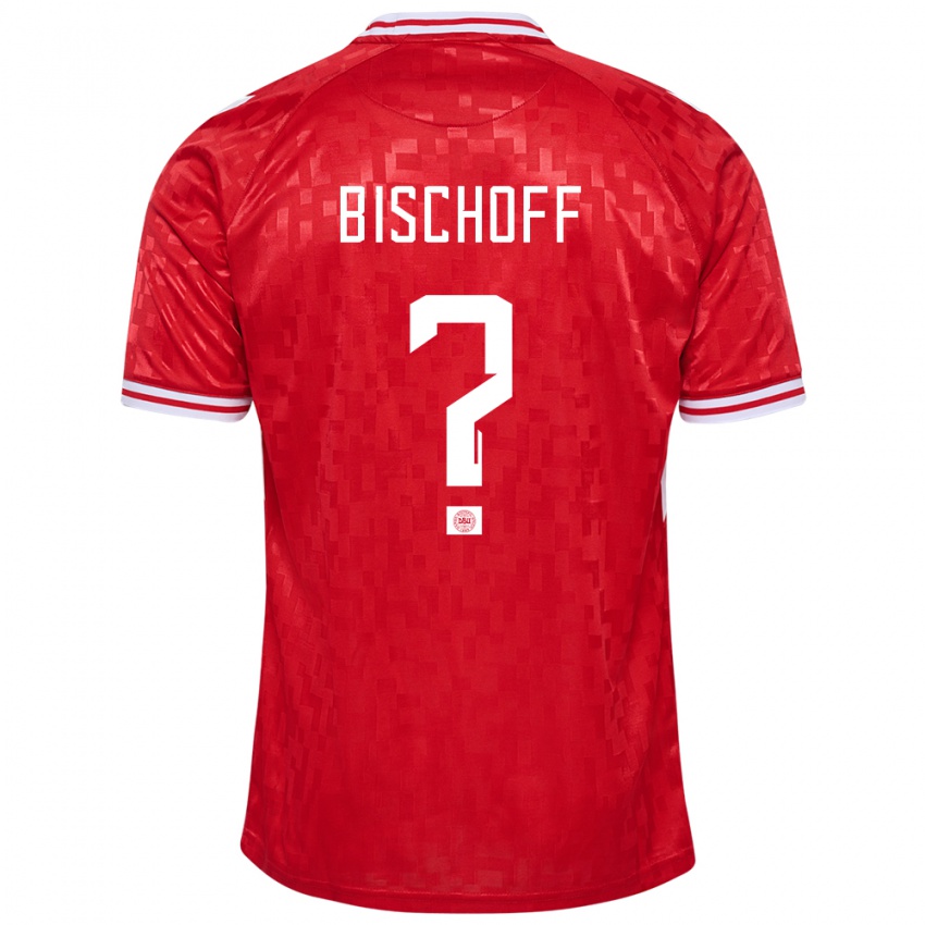 Heren Denemarken Clement Bischoff #0 Rood Thuisshirt Thuistenue 24-26 T-Shirt