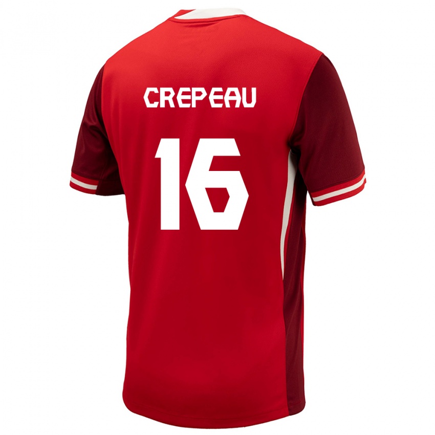 Heren Canada Maxime Crepeau #16 Rood Thuisshirt Thuistenue 24-26 T-Shirt
