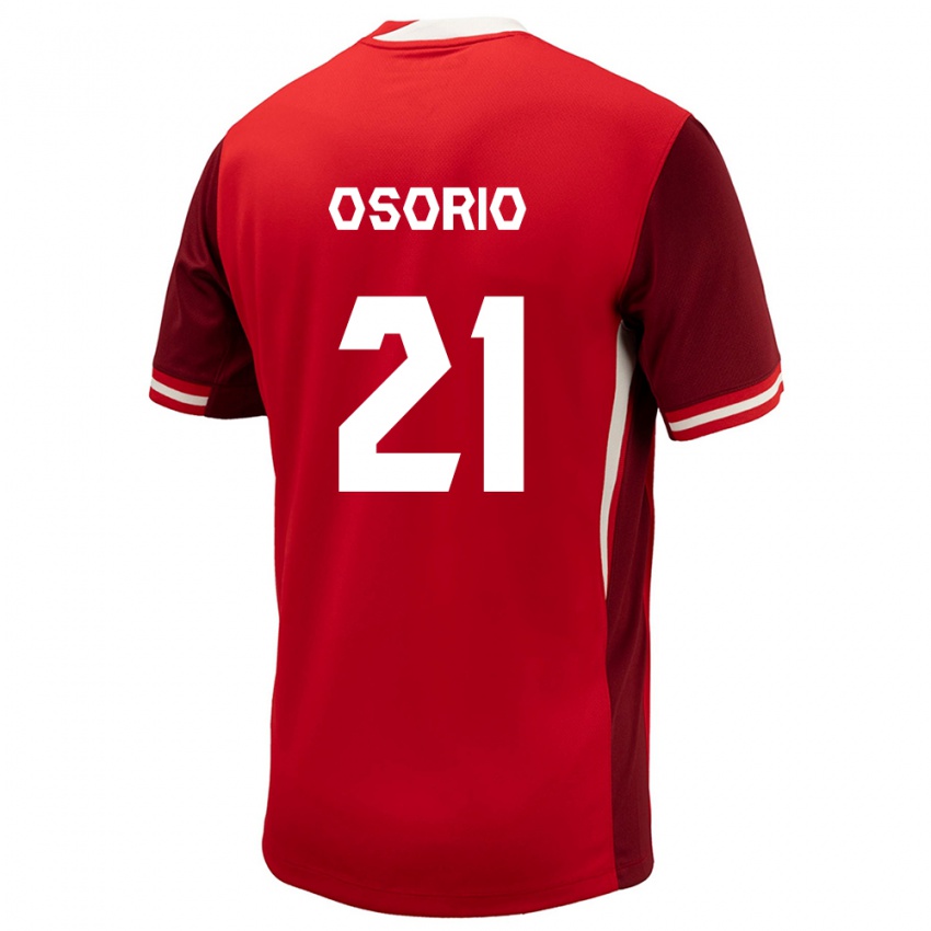 Heren Canada Jonathan Osorio #21 Rood Thuisshirt Thuistenue 24-26 T-Shirt