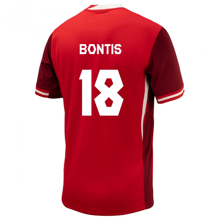 Heren Canada Dino Bontis #18 Rood Thuisshirt Thuistenue 24-26 T-Shirt