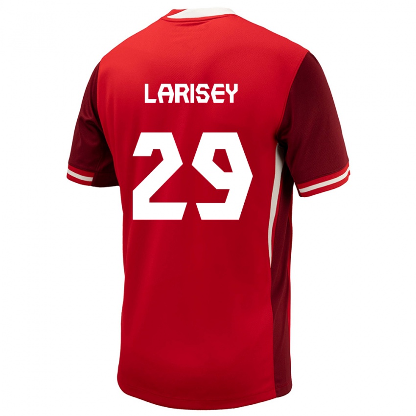 Heren Canada Clarissa Larisey #29 Rood Thuisshirt Thuistenue 24-26 T-Shirt