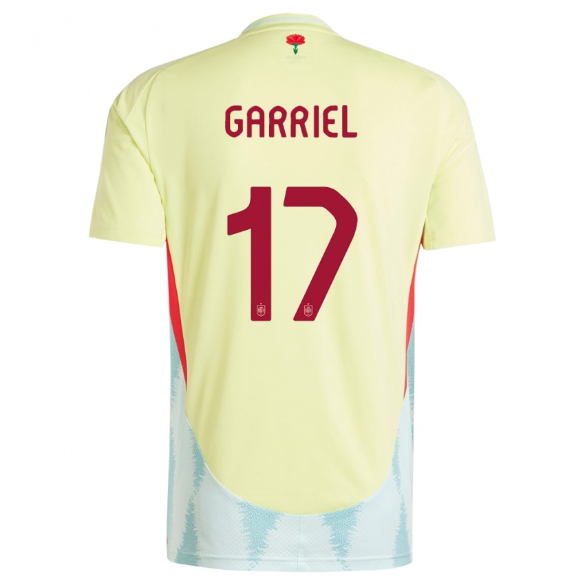 Heren Spanje Ivan Garriel #17 Geel Uitshirt Uittenue 24-26 T-Shirt
