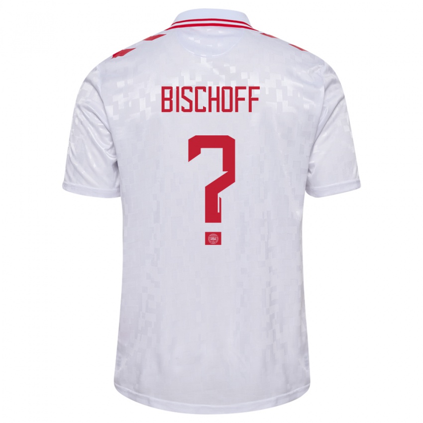 Heren Denemarken Clement Bischoff #0 Wit Uitshirt Uittenue 24-26 T-Shirt