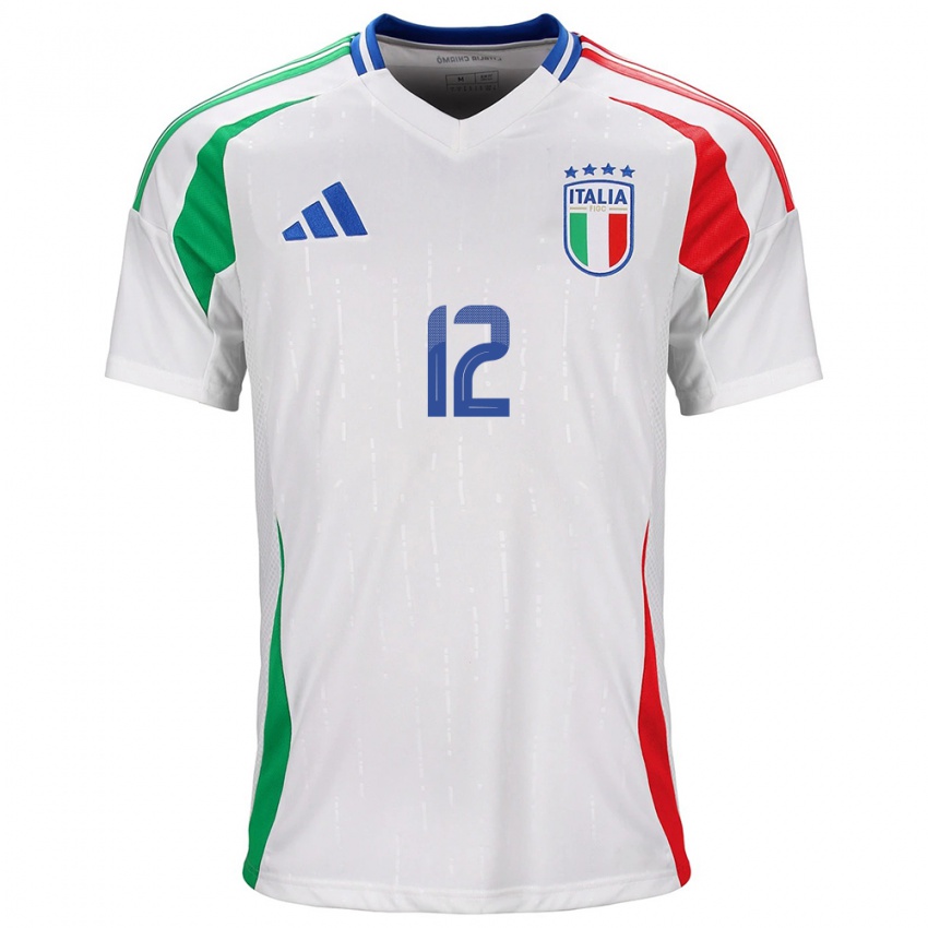 Heren Italië Ivan Provedel #12 Wit Uitshirt Uittenue 24-26 T-Shirt