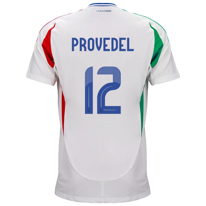 Heren Italië Ivan Provedel #12 Wit Uitshirt Uittenue 24-26 T-Shirt