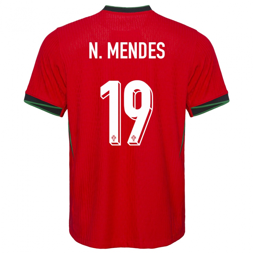 Dames Portugal Nuno Mendes #19 Rood Thuisshirt Thuistenue 24-26 T-Shirt