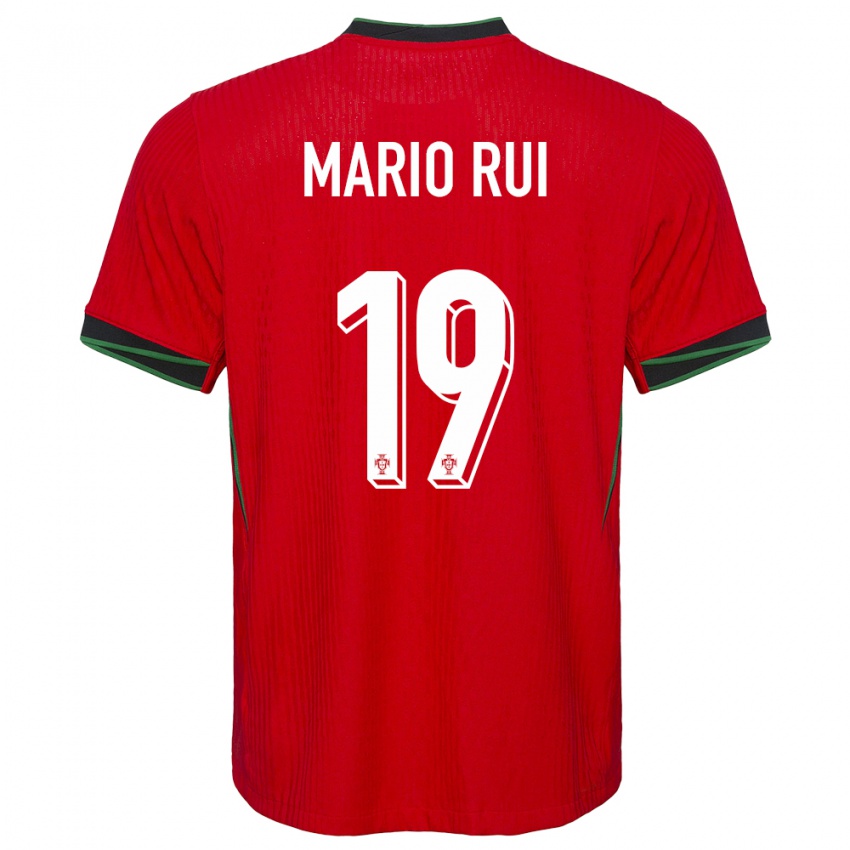Dames Portugal Mario Rui #19 Rood Thuisshirt Thuistenue 24-26 T-Shirt