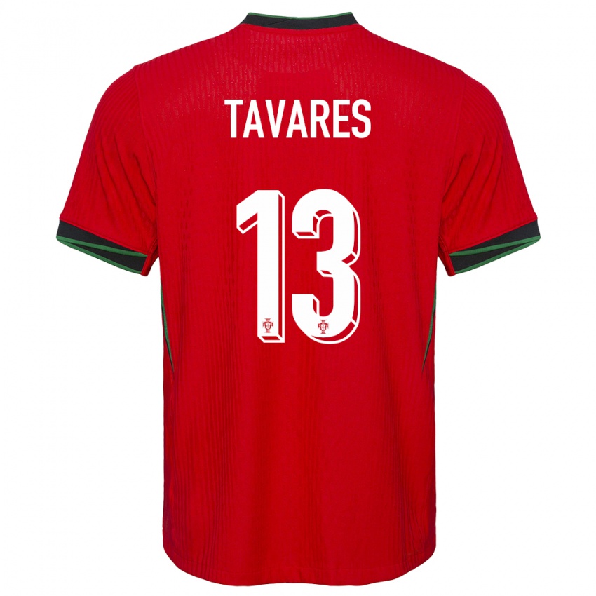 Dames Portugal Nuno Tavares #13 Rood Thuisshirt Thuistenue 24-26 T-Shirt