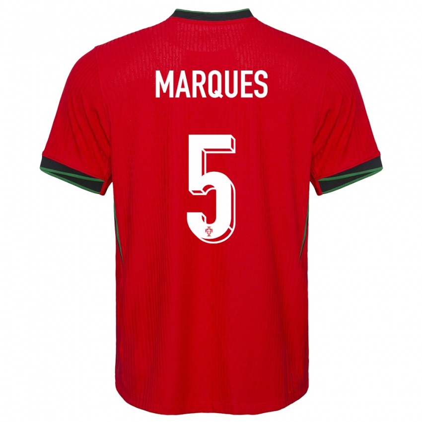 Dames Portugal Martim Marques #5 Rood Thuisshirt Thuistenue 24-26 T-Shirt