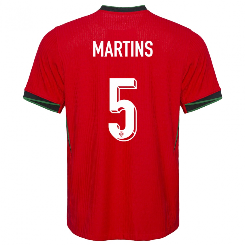 Dames Portugal Leandro Martins #5 Rood Thuisshirt Thuistenue 24-26 T-Shirt