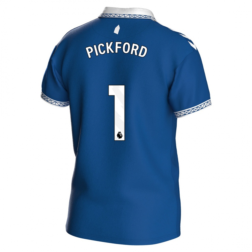 Kinderen Jordan Pickford #1 Koningsblauw Thuisshirt Thuistenue 2023/24 T-Shirt