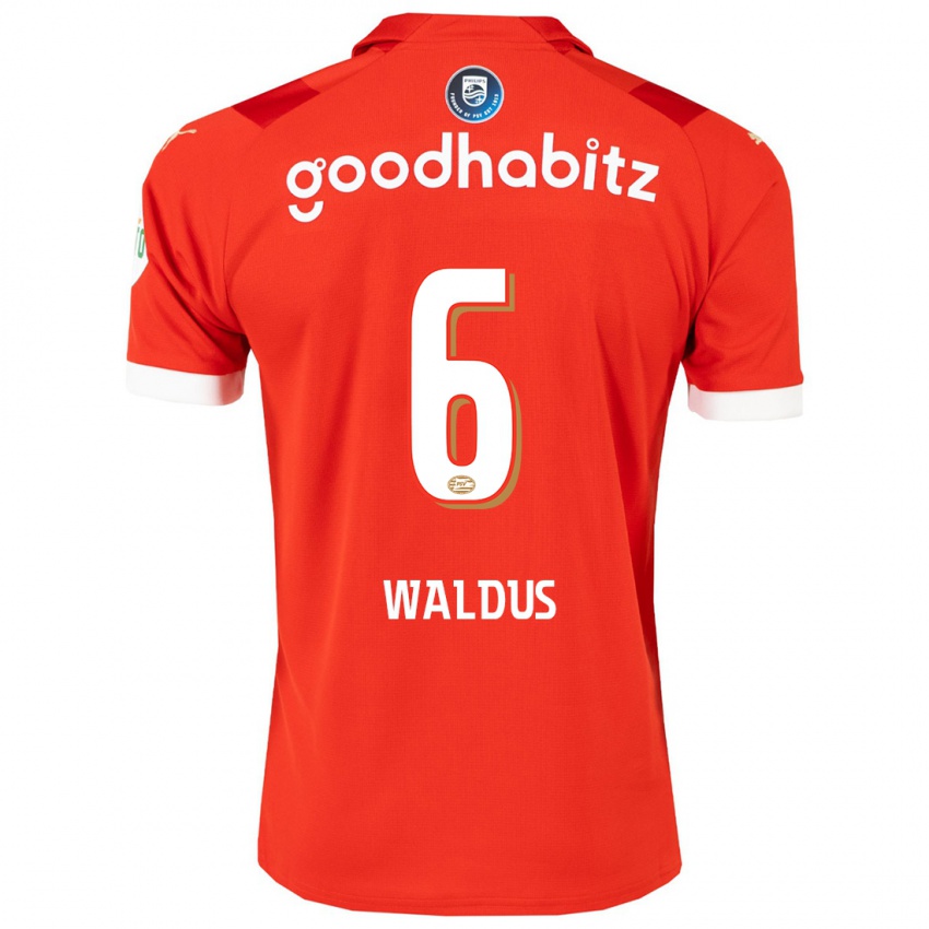 Kinderen Maruschka Waldus #6 Rood Thuisshirt Thuistenue 2023/24 T-Shirt
