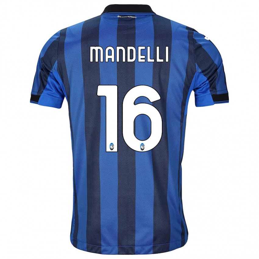 Kinderen Giulia Mandelli #16 Zwart Blauw Thuisshirt Thuistenue 2023/24 T-Shirt