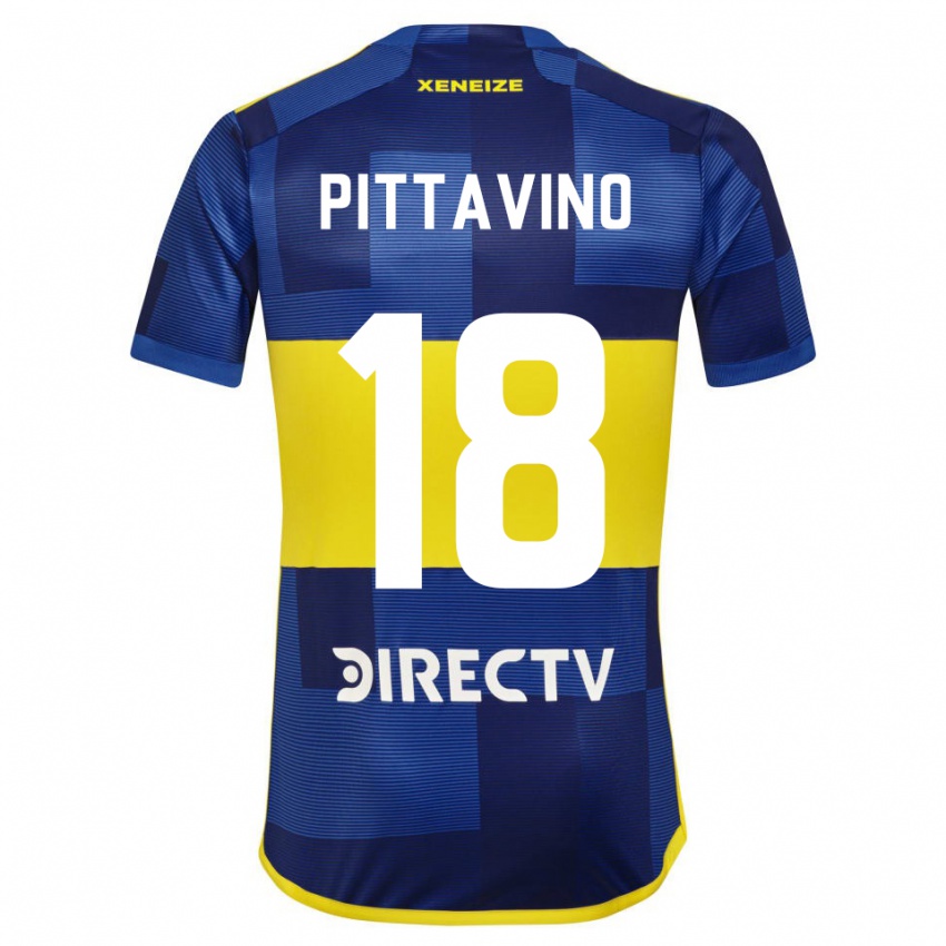 Kinderen Rodrigo Pittavino #18 Donkerblauw Geel Thuisshirt Thuistenue 2023/24 T-Shirt