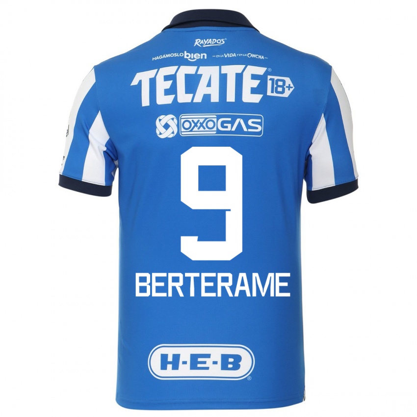 Kinderen Germán Berterame #9 Blauw Wit Thuisshirt Thuistenue 2023/24 T-Shirt