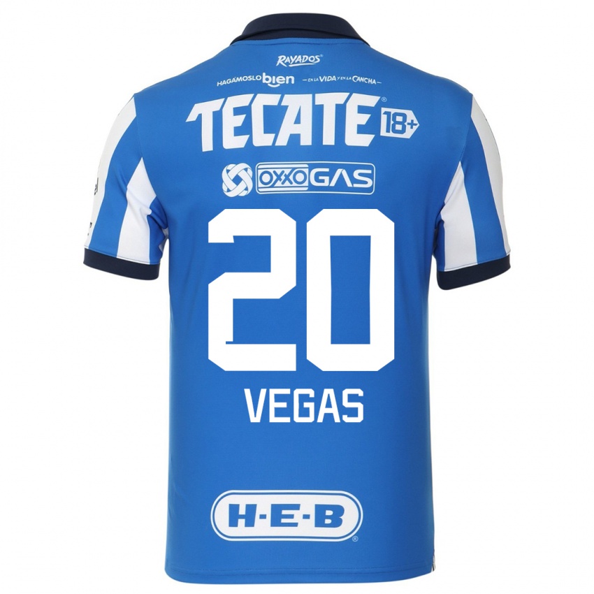 Kinderen Sebastián Vegas #20 Blauw Wit Thuisshirt Thuistenue 2023/24 T-Shirt