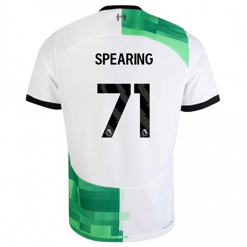 Kinderen Jay Spearing #71 Wit Groen Uitshirt Uittenue 2023/24 T-Shirt