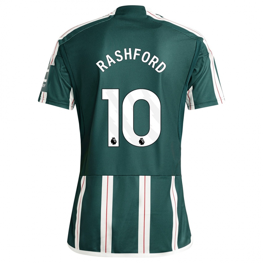 Kinderen Marcus Rashford #10 Donkergroen Uitshirt Uittenue 2023/24 T-Shirt