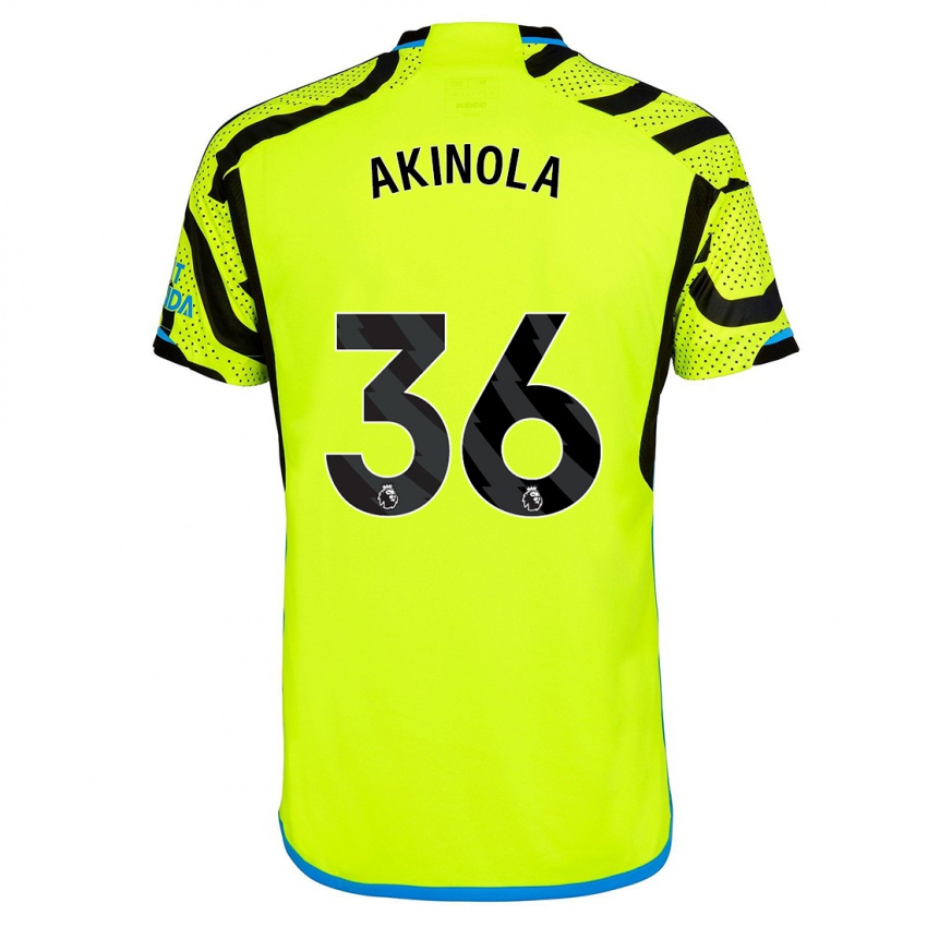 Kinderen Tim Akinola #36 Geel Uitshirt Uittenue 2023/24 T-Shirt