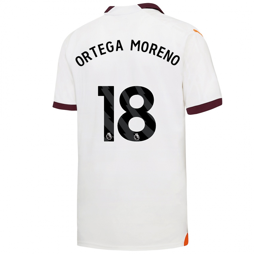 Kinderen Stefan Ortega Moreno #18 Wit Uitshirt Uittenue 2023/24 T-Shirt