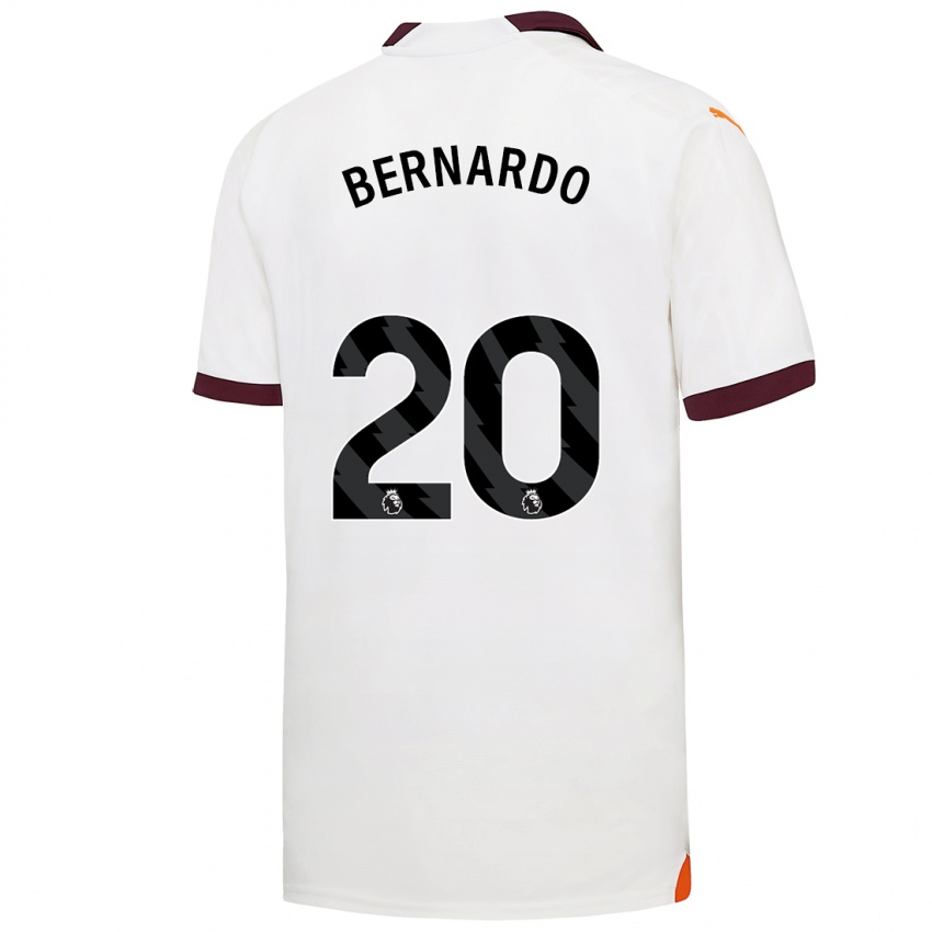 Kinderen Bernardo Silva #20 Wit Uitshirt Uittenue 2023/24 T-Shirt