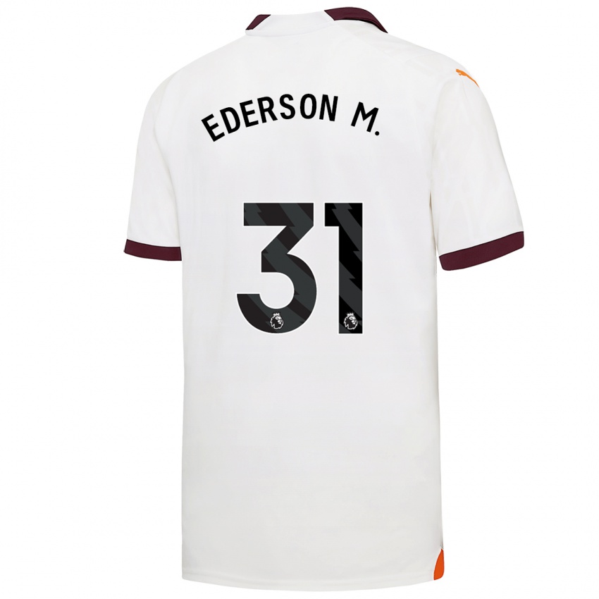 Kinderen Ederson Moraes #31 Wit Uitshirt Uittenue 2023/24 T-Shirt