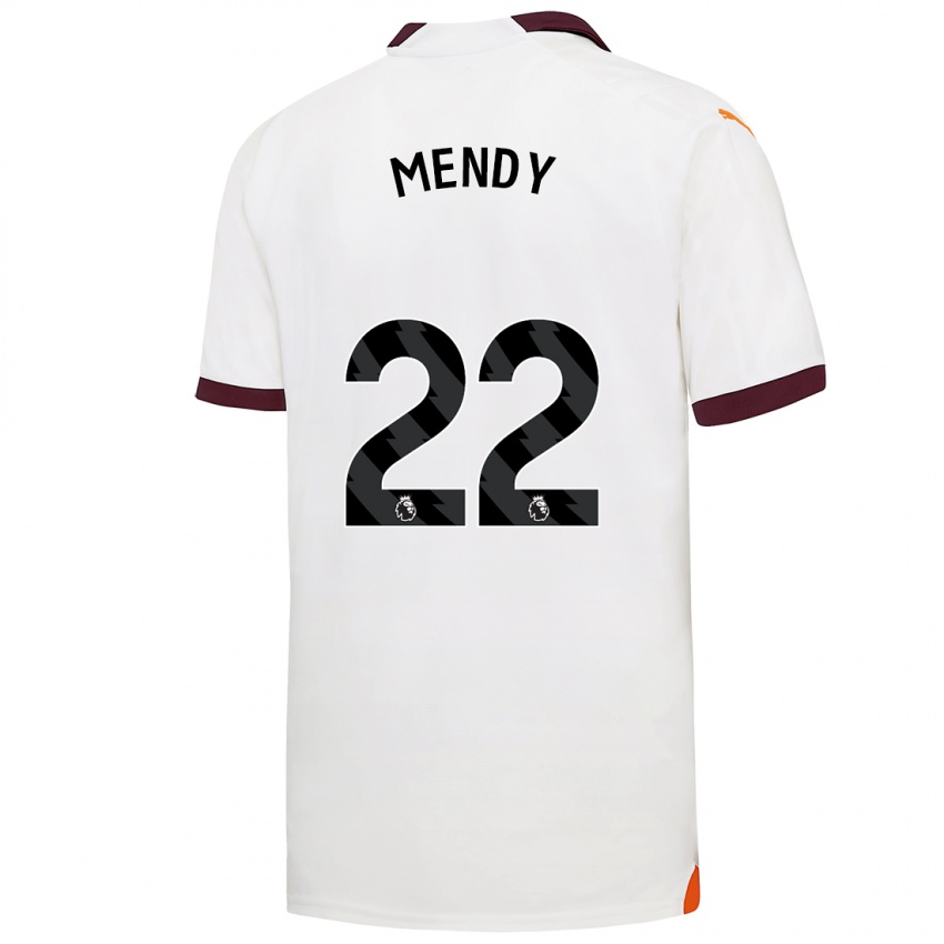 Kinderen Benjamin Mendy #22 Wit Uitshirt Uittenue 2023/24 T-Shirt