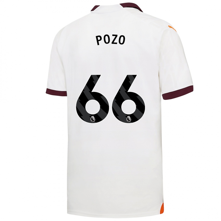 Kinderen Iker Pozo #66 Wit Uitshirt Uittenue 2023/24 T-Shirt