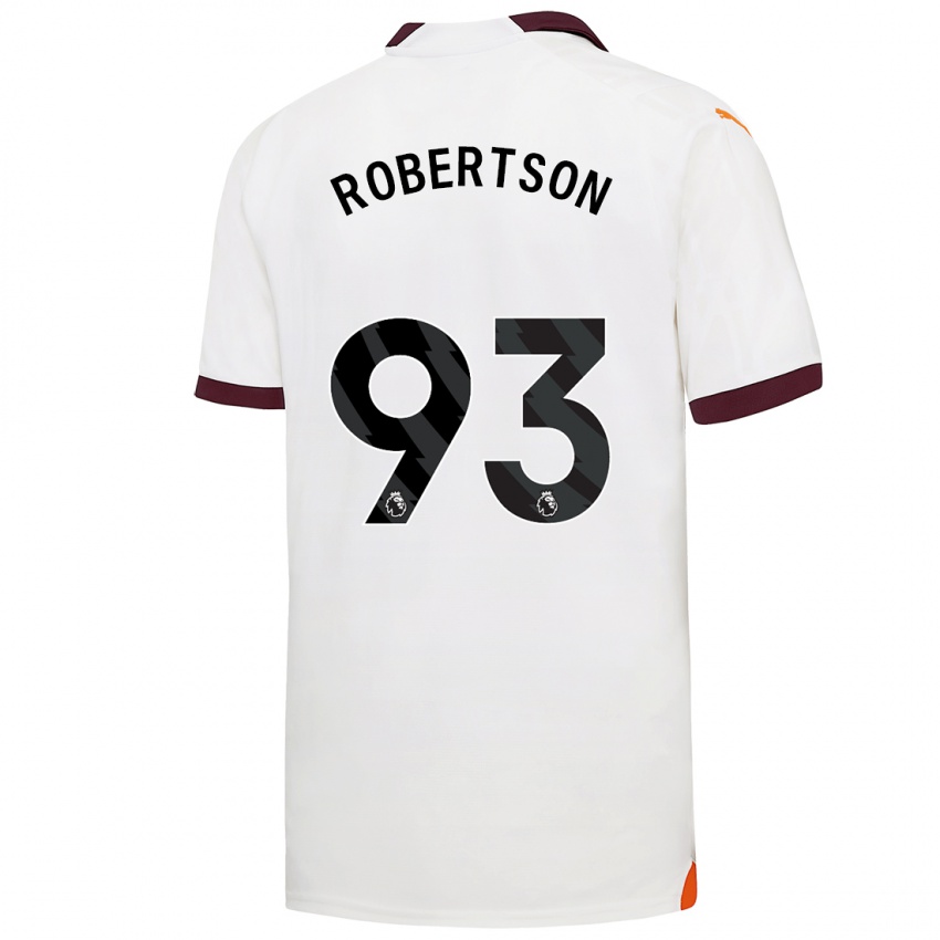 Kinderen Alex Robertson #93 Wit Uitshirt Uittenue 2023/24 T-Shirt