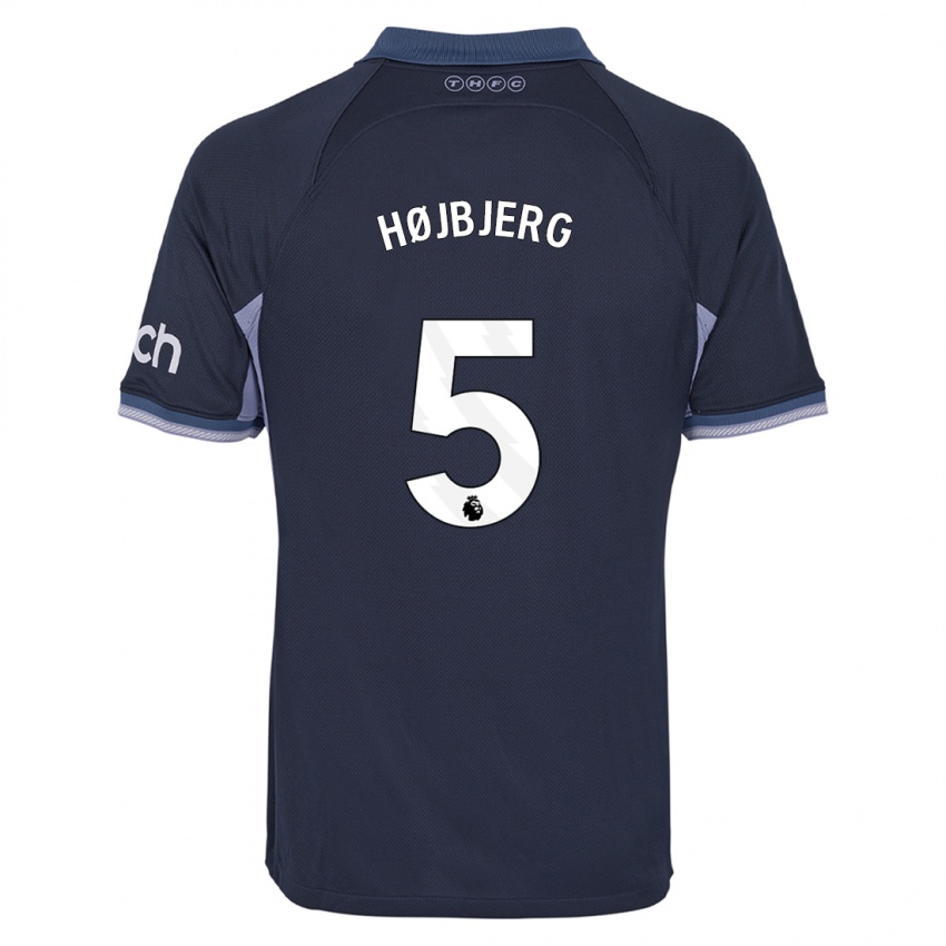 Kinderen Pierre Emile Hojbjerg #5 Donkerblauw Uitshirt Uittenue 2023/24 T-Shirt