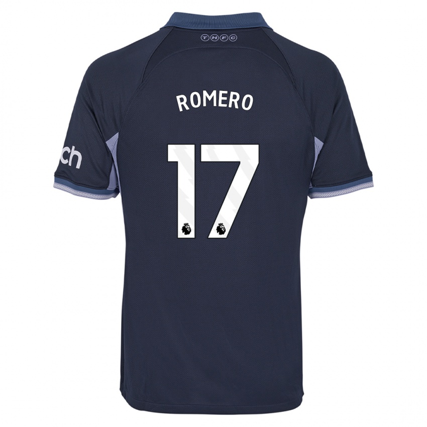 Kinderen Cristian Romero #17 Donkerblauw Uitshirt Uittenue 2023/24 T-Shirt