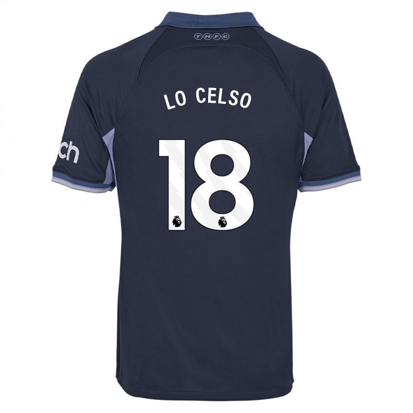 Kinderen Giovani Lo Celso #18 Donkerblauw Uitshirt Uittenue 2023/24 T-Shirt
