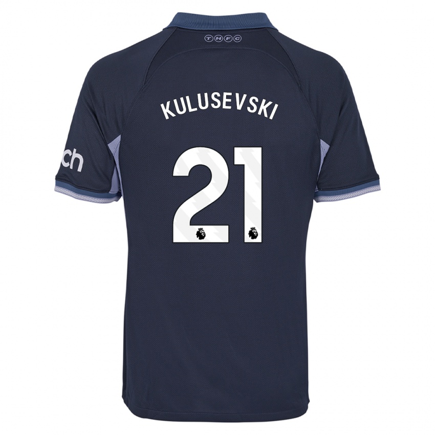 Kinderen Dejan Kulusevski #21 Donkerblauw Uitshirt Uittenue 2023/24 T-Shirt