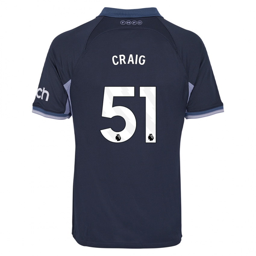 Kinderen Matthew Craig #51 Donkerblauw Uitshirt Uittenue 2023/24 T-Shirt