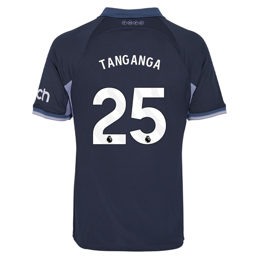 Kinderen Japhet Tanganga #25 Donkerblauw Uitshirt Uittenue 2023/24 T-Shirt