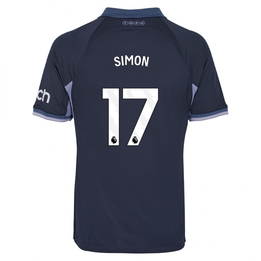 Kinderen Kyah Simon #17 Donkerblauw Uitshirt Uittenue 2023/24 T-Shirt