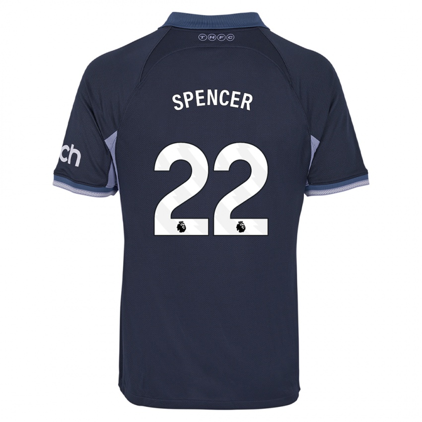 Kinderen Rebecca Spencer #22 Donkerblauw Uitshirt Uittenue 2023/24 T-Shirt