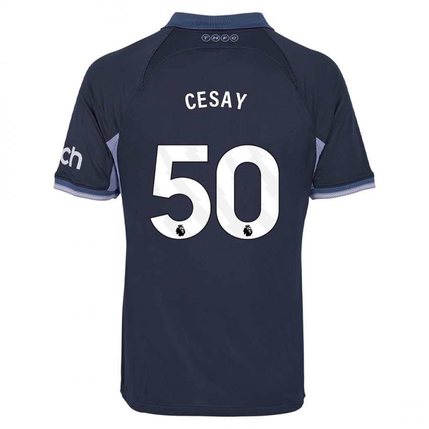 Kinderen Kallum Cesay #50 Donkerblauw Uitshirt Uittenue 2023/24 T-Shirt