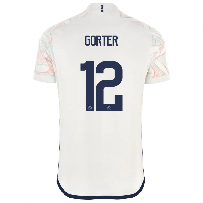 Kinderen Jay Gorter #12 Wit Uitshirt Uittenue 2023/24 T-Shirt