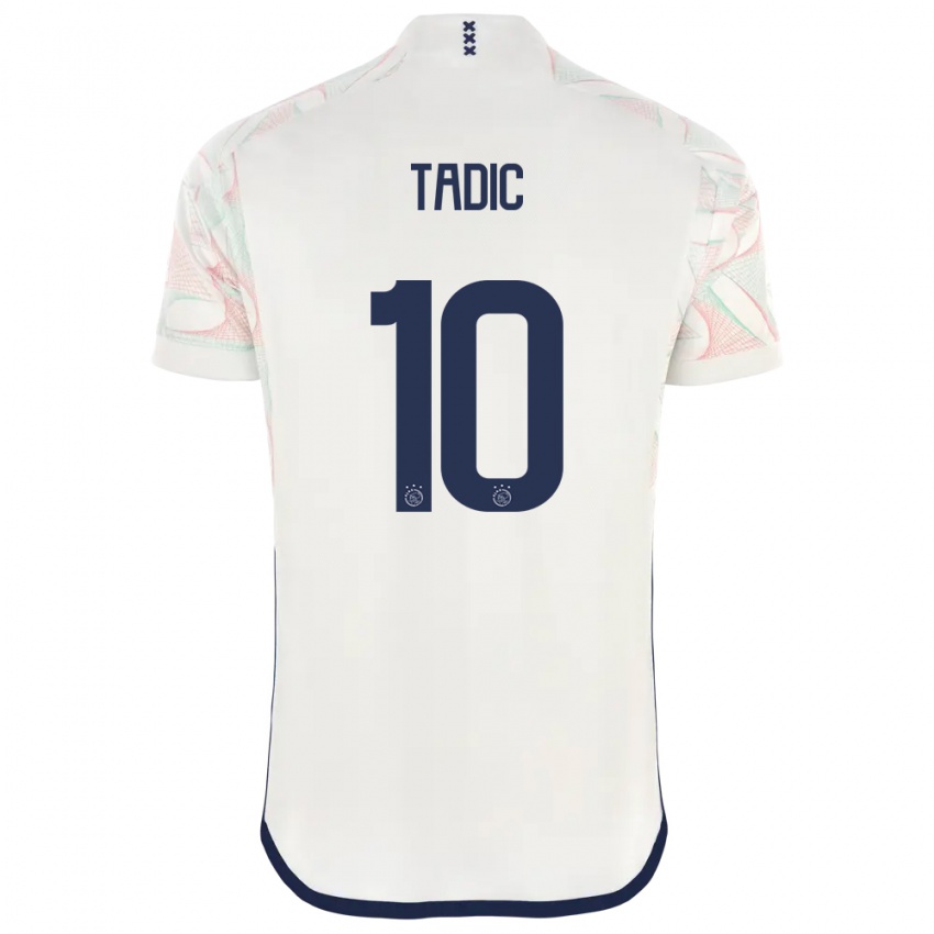 Kinderen Dusan Tadic #10 Wit Uitshirt Uittenue 2023/24 T-Shirt