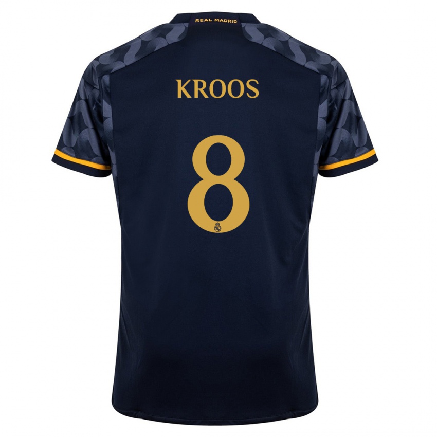 Kinderen Toni Kroos #8 Donkerblauw Uitshirt Uittenue 2023/24 T-Shirt