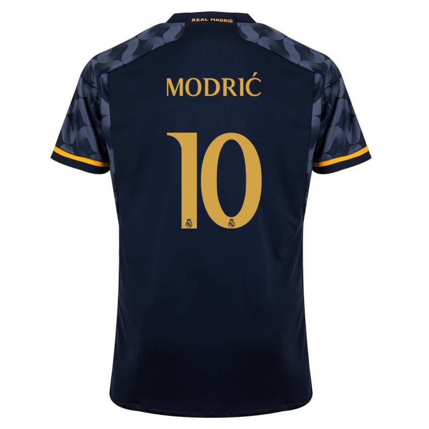 Kinderen Luka Modric #10 Donkerblauw Uitshirt Uittenue 2023/24 T-Shirt