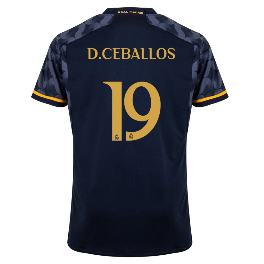 Kinderen Dani Ceballos #19 Donkerblauw Uitshirt Uittenue 2023/24 T-Shirt