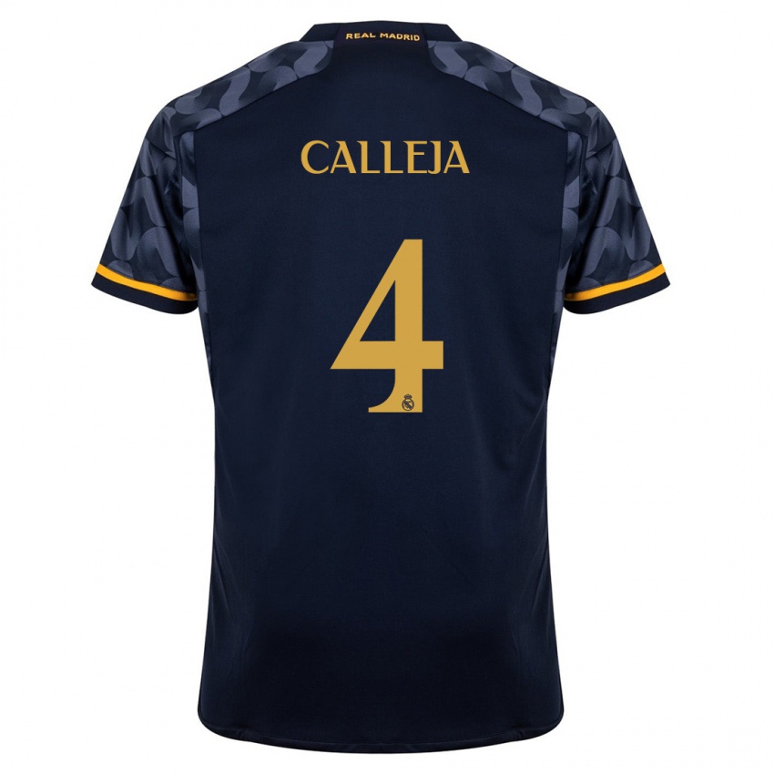 Kinderen Jaime Calleja #4 Donkerblauw Uitshirt Uittenue 2023/24 T-Shirt