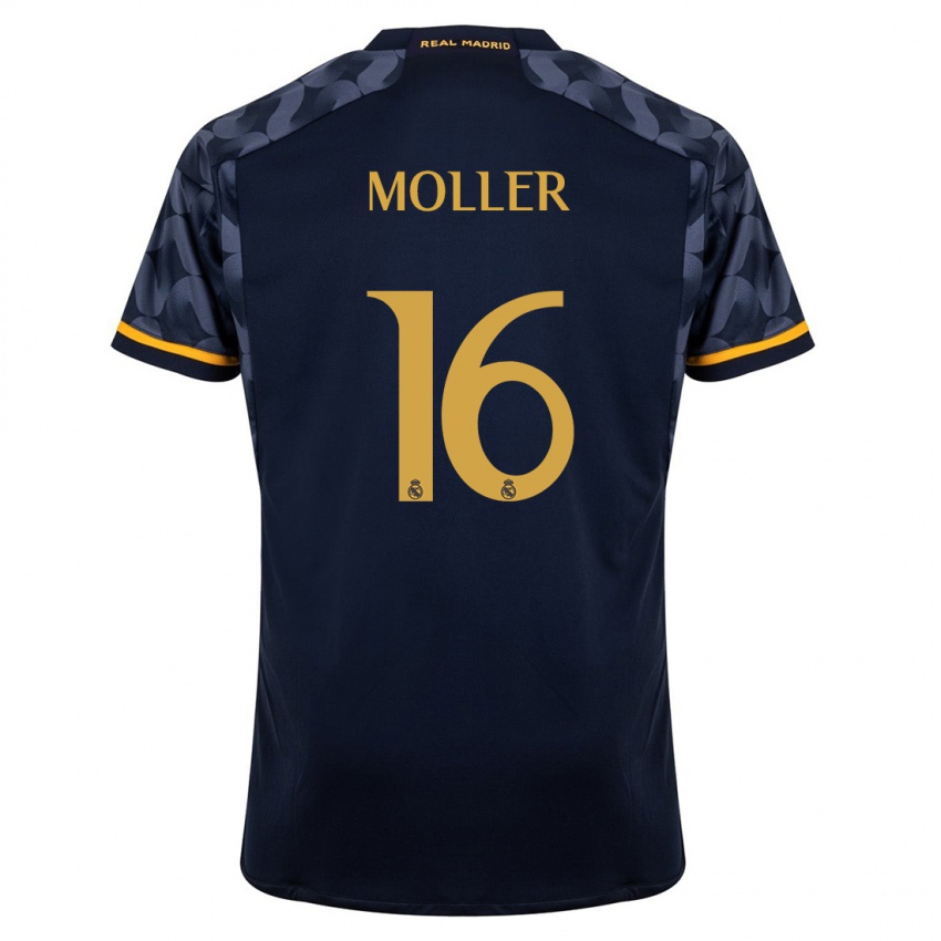 Kinderen Caroline Moller #16 Donkerblauw Uitshirt Uittenue 2023/24 T-Shirt